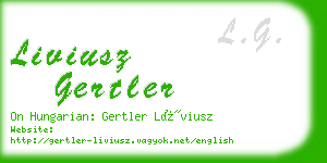 liviusz gertler business card